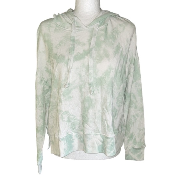 NWT Rails Nico Mint Green Tie Dye Print Cropped Hoodie Sweatshirt - XS + - Picture 3 of 12